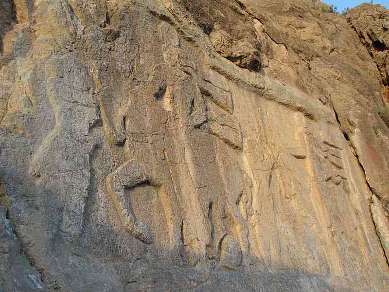 سنگ نگاره ساسانی خان تختی
